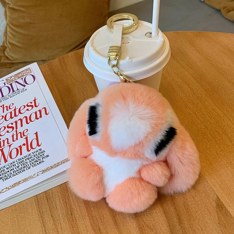 Lovely and Cute Koala Rex Rabbit Fur Cute Doll Plush Cartoon Character Car Keychain Pendant Bag Pendants