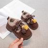 Girls Cotton Shoes Winter 2025 New Children's Plush Thickened Fluffy Shoes Girls Retro Loafers Medium and Older Children's Shoes