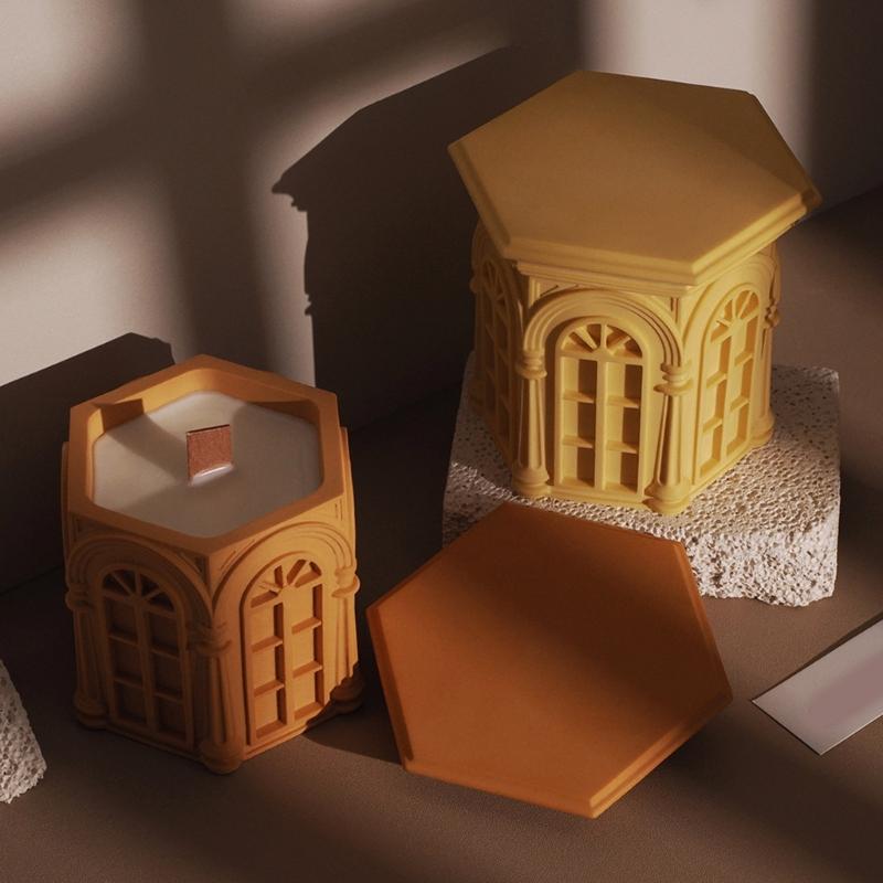 Candlestick Silicone Mold Silicone Candle Holder Molds Flexible Candle Jar Silicone Moulds Soft Silicone Mold for Candle