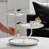 Three Layer Bear Fruit Plate Creative Candy Snack Dessert Plate Wedding Party Cake Display Rack Home Kitchen Ceramic Tableware