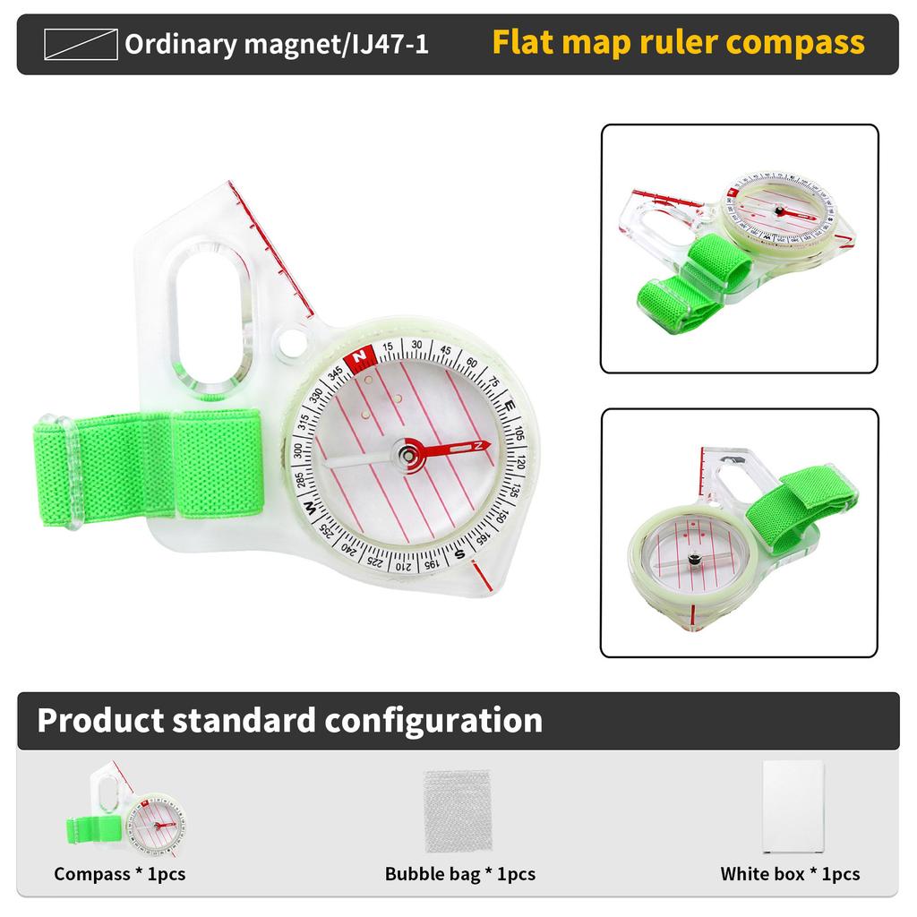 Practical Outdoor Compasses Plastic Orienteering Compasses with Scale Hiking Backpacking Compasses for Map Reading