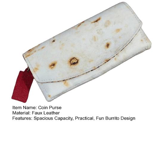 Burrito Geldbörse Kartenhalter Kunstleder Tortilla Tasche Lustige Taco Münzbörse Kartenorganizer Neuheit Geldbörse Geschenk für Tortilla Liebhaber
