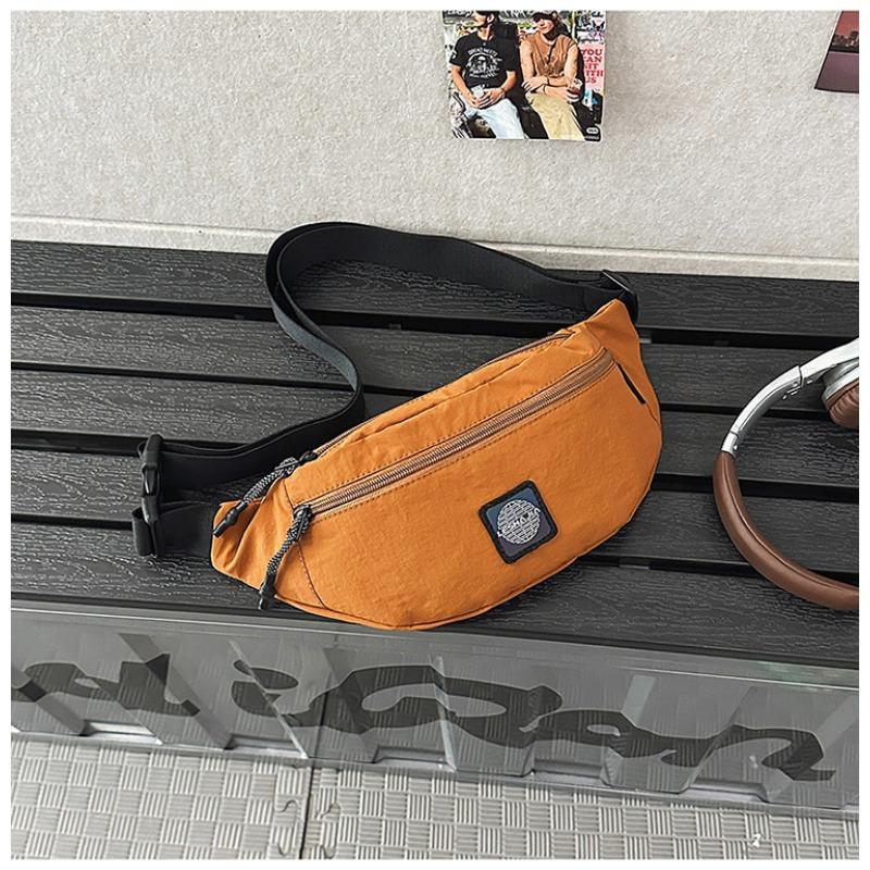 Casual Messenger Bag Fashionable Solid Color Nylon Messenger Fanny Pack Large Capacity Men's and Women's Shoulder Bag Daily Breast Bag Women's