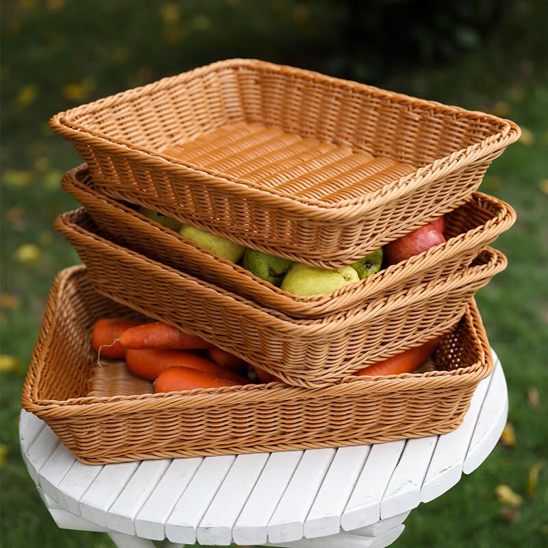 Japanese Style Imitation Rattan Plastic Storage Basket