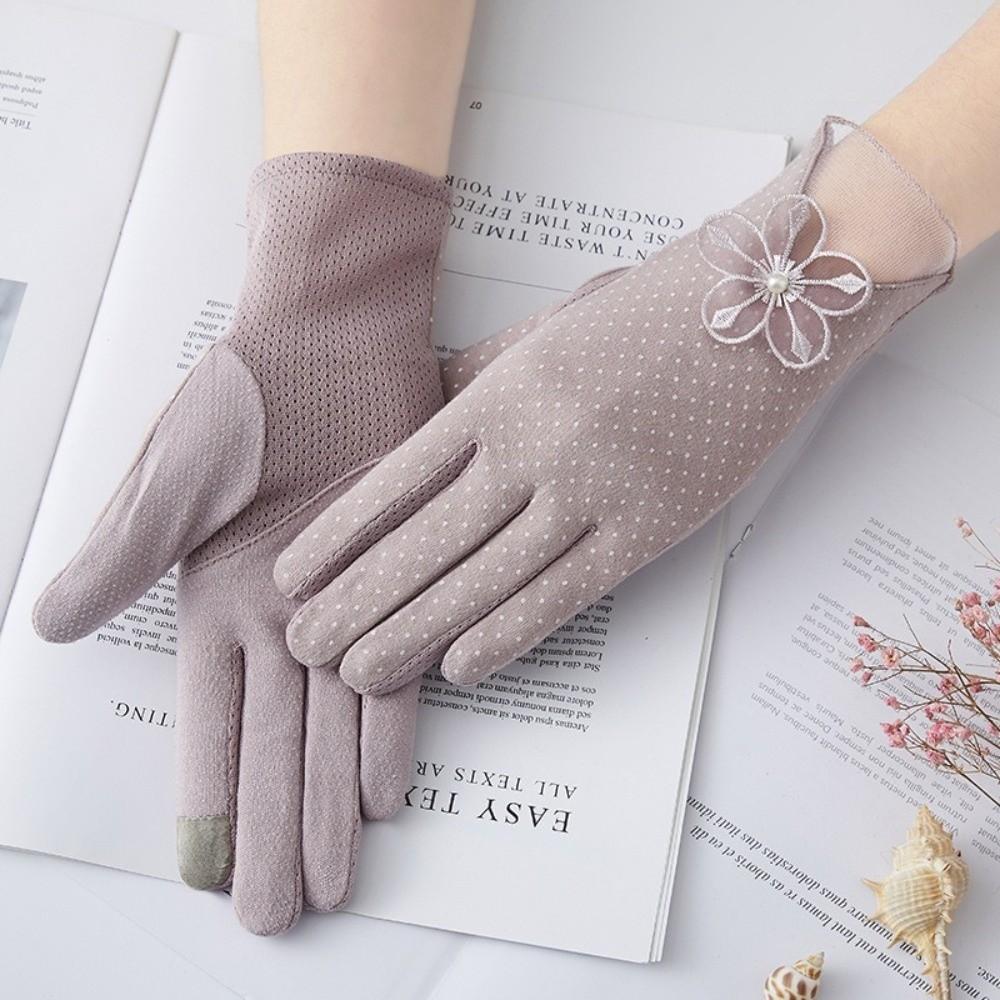 

Breathable Touch Screen Gloves Thin Mittens Fashion Sun Protection Gloves Women