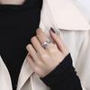Silver S925 Stylish Heart Moonstone Ring With Woven Design Perfect For Giving Gift