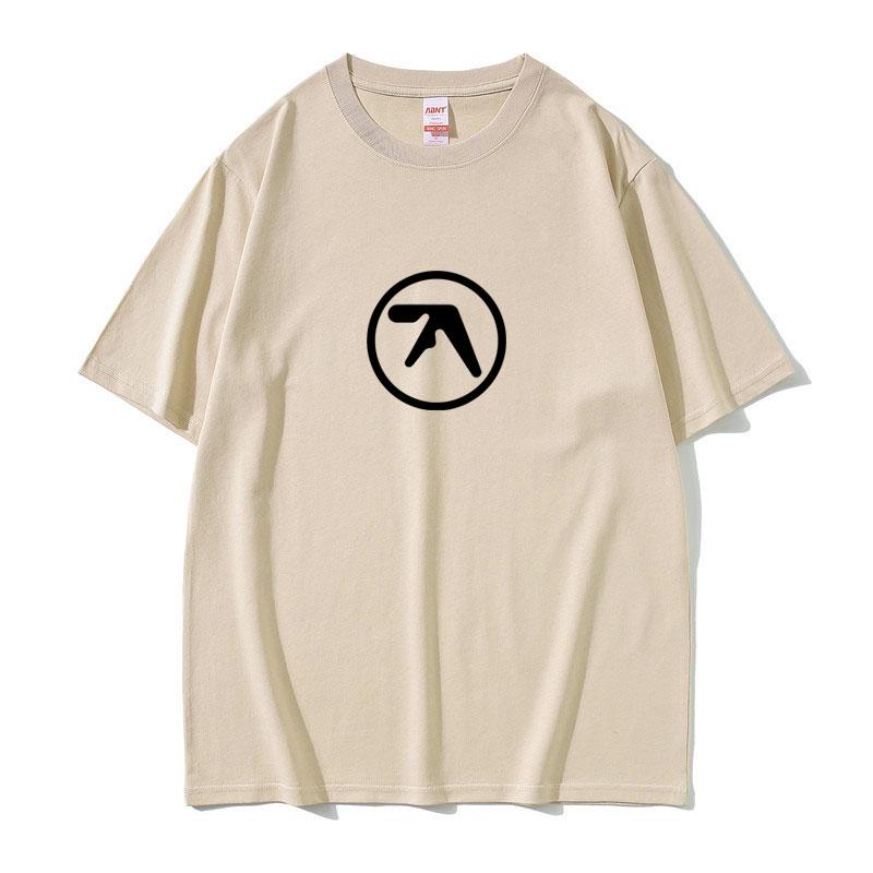Aphex Twin Logo Print Tshirt Unisex Women Casual Cotton Vintage Short Sleeve T Shirts Male Hip Hop Oversized Tshirts Streetwear