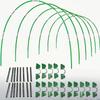1set Garden Tunnel Kit Greenhouse Frame Kit With Fiberglass Poles Connectors Clips For Plant Greenhouse Gardening Accessories