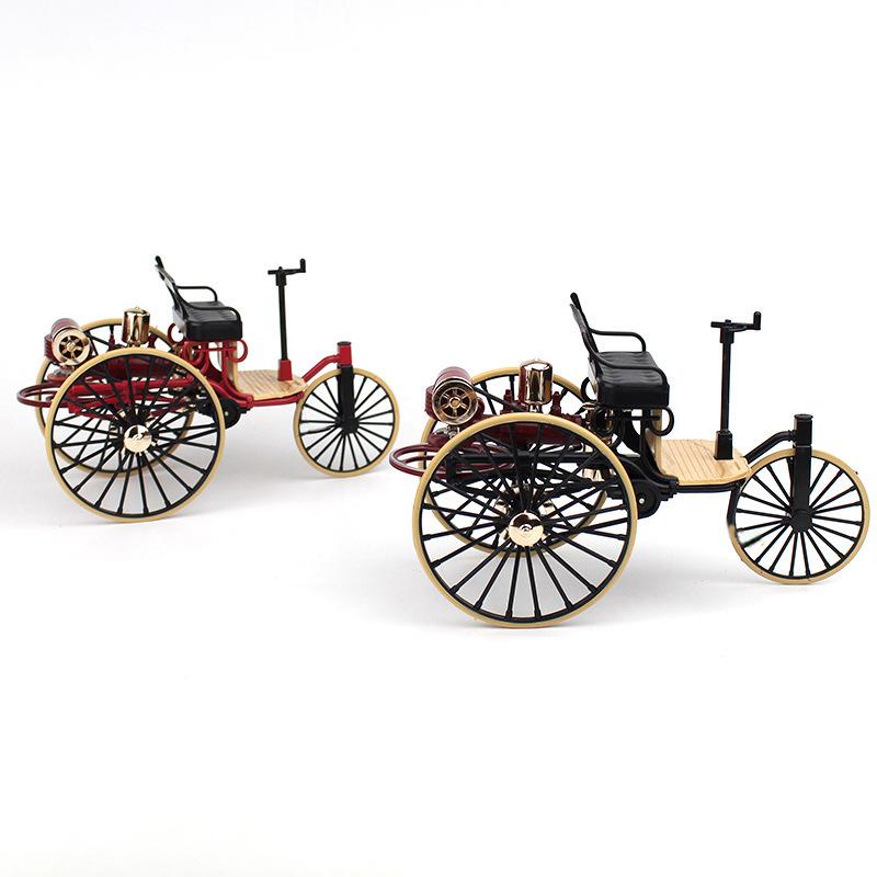 1:12 Three Wheel Classic Car Model Alloy Model Simulation Retro Three-wheel Classic Car