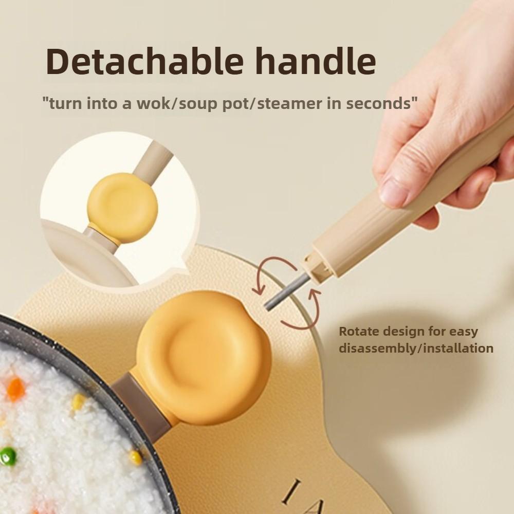 Wok with Lid Maifan Stone Nonstick Pan Multifunctional Integrated Wok for Household for Open Flame and Induction Cookers 28cm