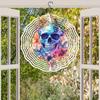 360° Rotating Wind Chime with Colorful Butterfly & Skull 2D Metal Art - Outdoor/Indoor Garden & Patio Decor, No Electricity Needed