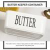 Butter Keeper Dish Rectangle Ceramic Material Safe Elegant Multi Purpose Kitchen Use Hand Butter Churner