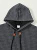 2024 European Men's Quilted Jacquard Plaid Cotton Long-Sleeve Hooded Sweatshirt