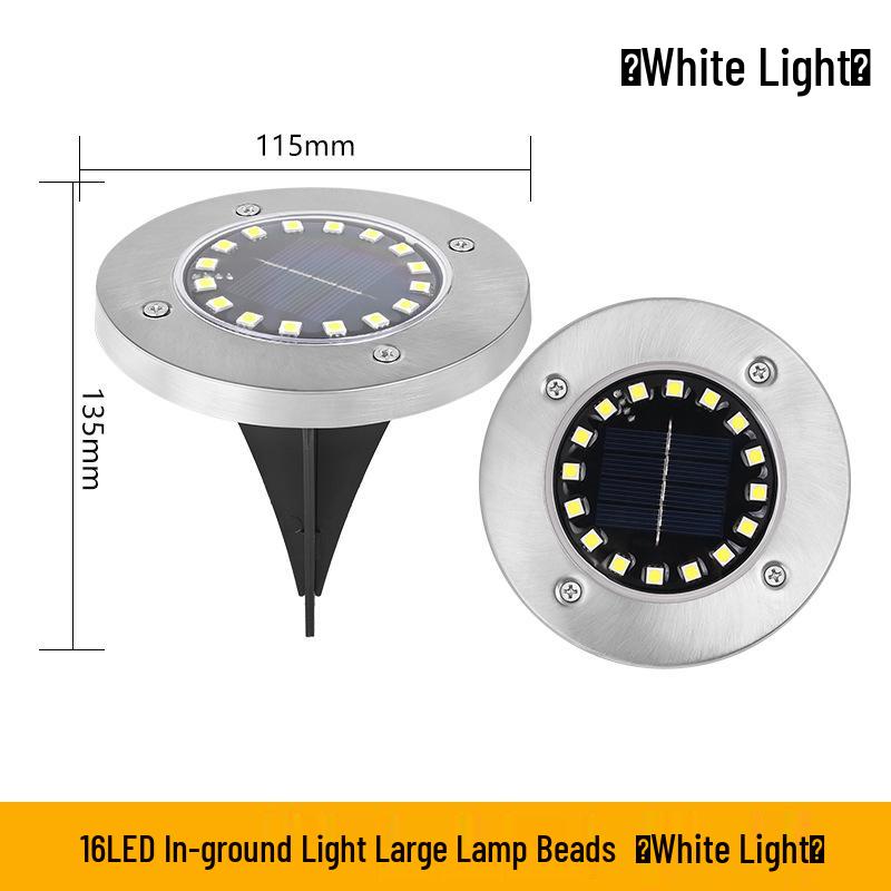 Solar LED Stainless Steel Underground Light for Outdoor Garden, Lawn, Courtyard, Rainproof.