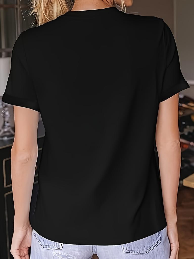 Dinosaur And Moon Print Short Sleeve Round Neck T-Shirt  harajuku  women t shirt  y2k clothes  stranger things