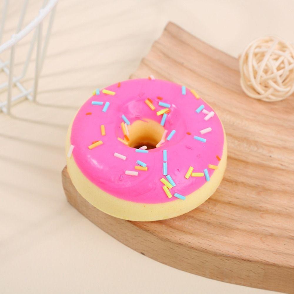 Soft Artificial Donut Bread Squeeze Toy PU Donut Donut Squishy Toy  Party Decoration
