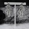 Zinc Zinc Alloy Skeleton Earrings Hip Hop Imitation Human Bone Earrings Aesthetic Halloween Earrings  Gift