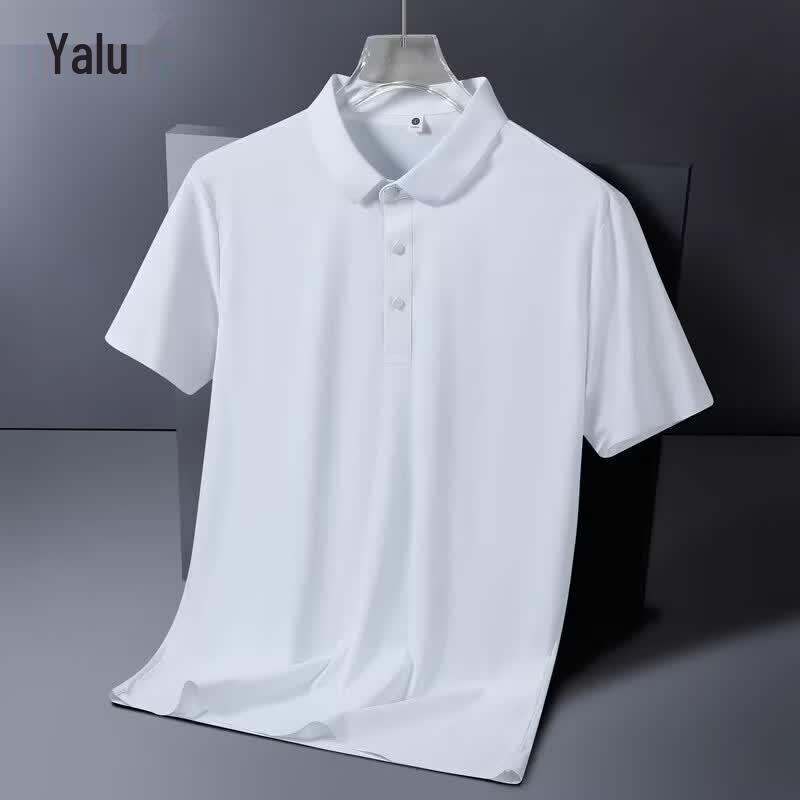

Yalu Men s Anti-wrinkle Ice Silk Quick-Dry Polo T-shirt 2XL