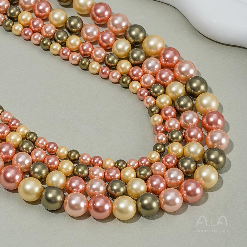 Contas de Pérola Barroca de Cores Misturadas para Fazer Colares DIY