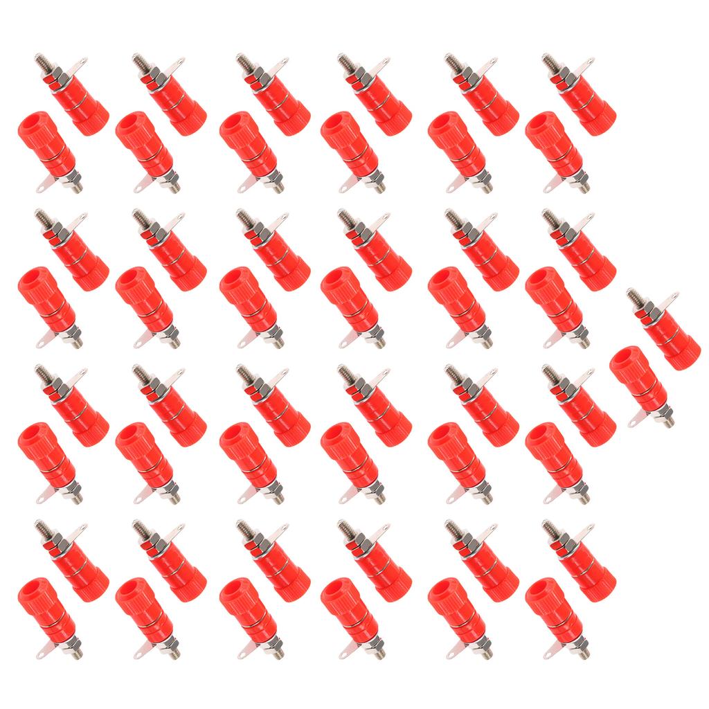 50Pcs 4mm Banana Plugs Socket Connector Amplifier Speaker Binding Posts Terminal Electrical Connector Terminal Enduring