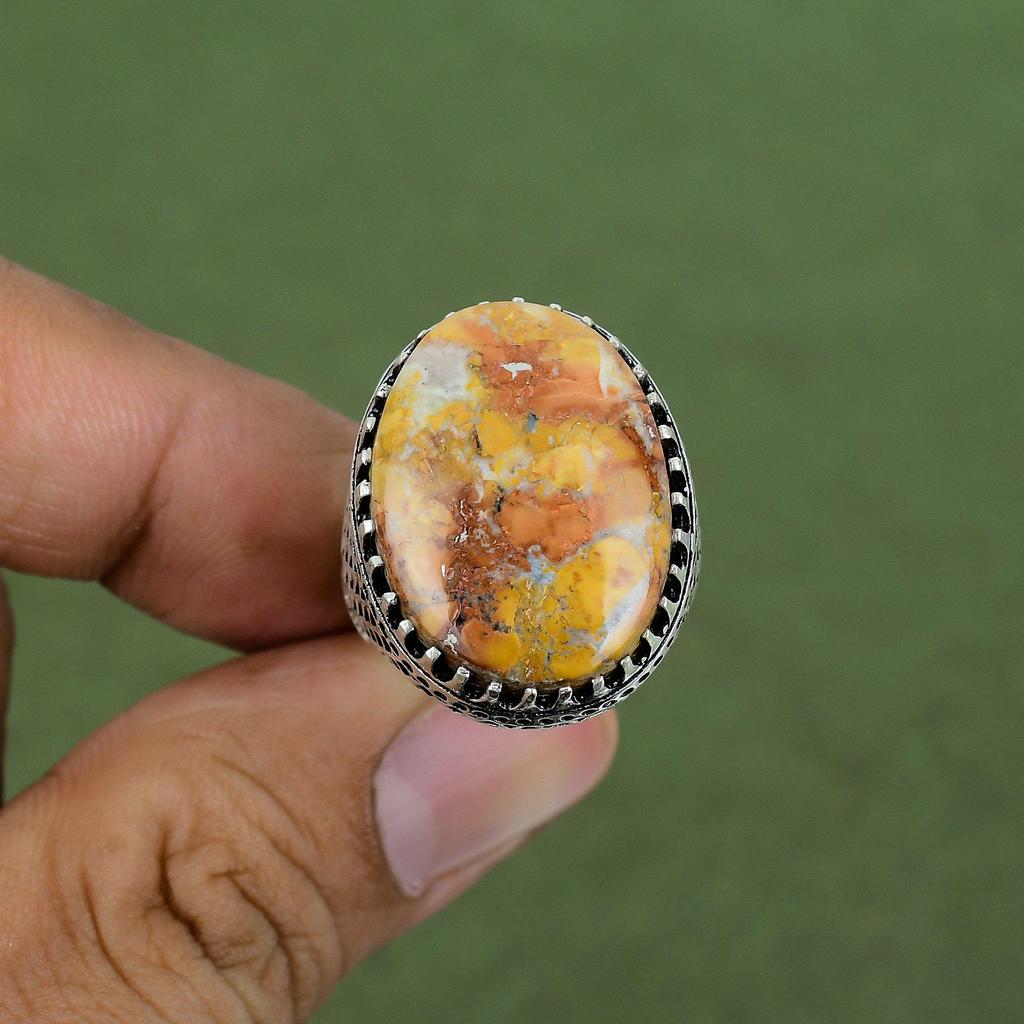 Maligano Jasper Ring 925 Sterling Silver Ring Handmade Elegant Jewelry Genuine Gemstone Ring Silver Jewelry For Gifts Available In Ring Size