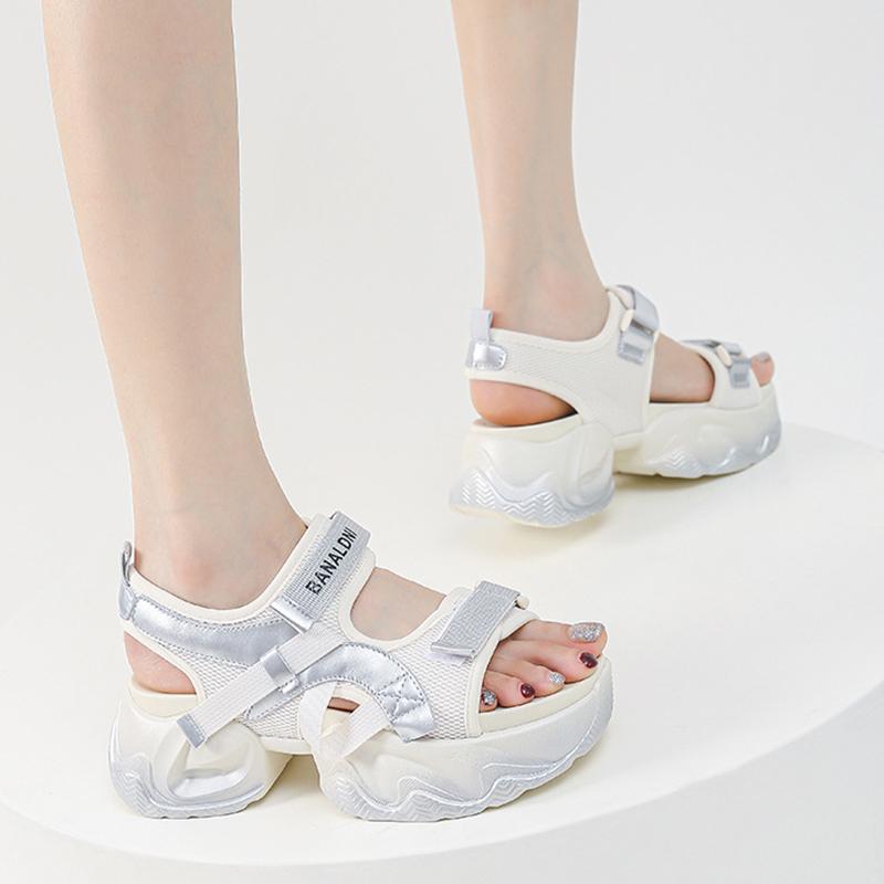 Outdoor Beach Summer Fashion Causal Sandals 7CM Plus High Thick-Soled Sandals Summer Fashion Breathable Wedges Beach Slippers