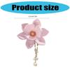 Fashionable Magnolia Resin Hair Clip Pearls Chain Decoration Hair Barrette For Women Various Hairstyles and Occasion