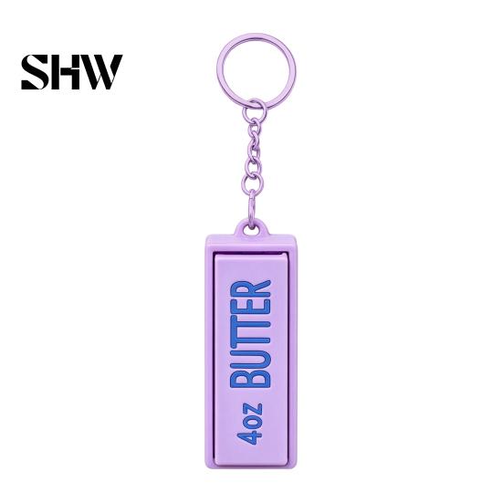 Creative Pendant for Keys Butter Bar Fidget Keychain, Clicker Toy Stress Relief, Cute Lightweight Bag Macaron Color Charm, Portable Novelty