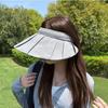 Empty Top Hair Hoop Hat Foldable Beach Sunshade Hat Portable Sun Hat