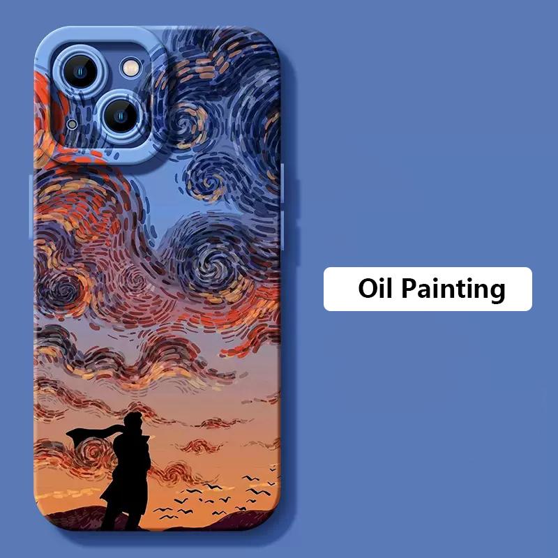

Чехол для телефона с масляной живописью Ван Гога для Xiaomi Redmi Note 14 13 12 Pro Plus 12S 11S 11 10S Redmi 14C 13C Мягкий силиконовый бампер Redmi Note 10 Pro