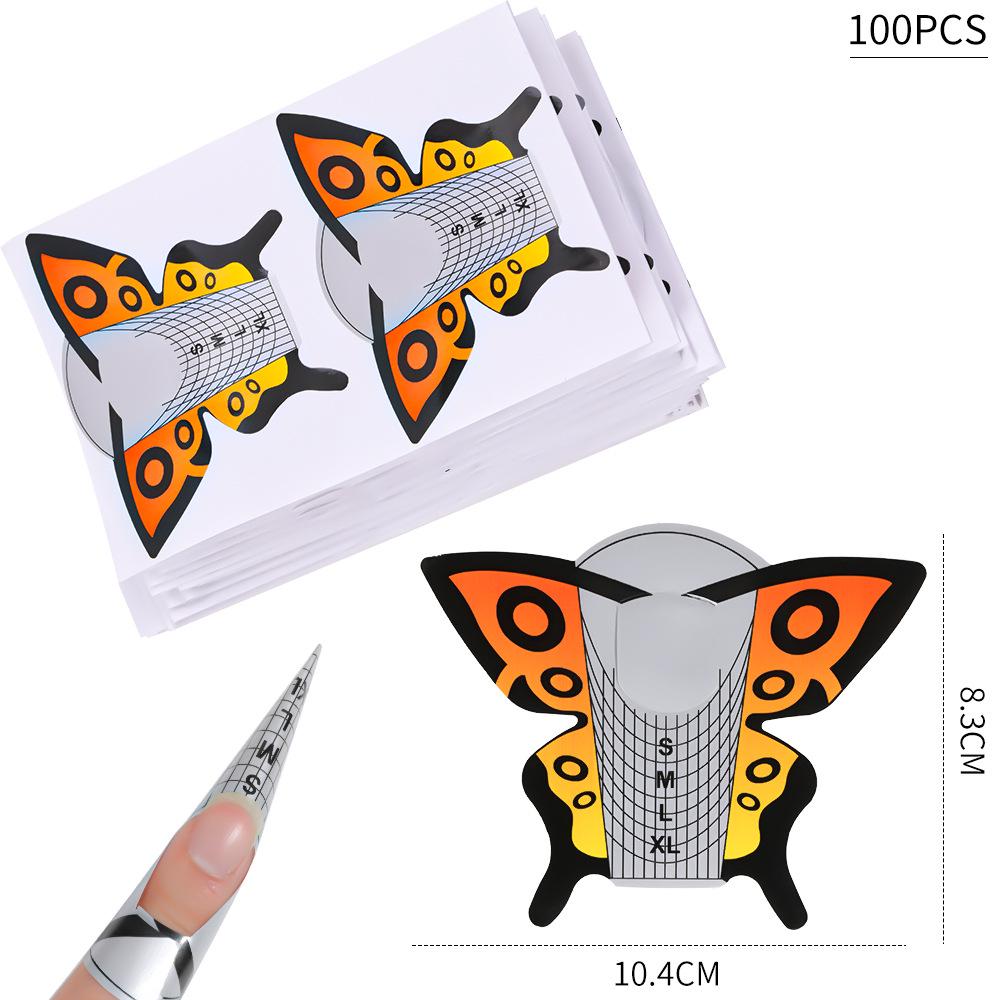 100 Cross-border Exclusive French Nail Extension Forms - Horseshoe & Rectangular Designs