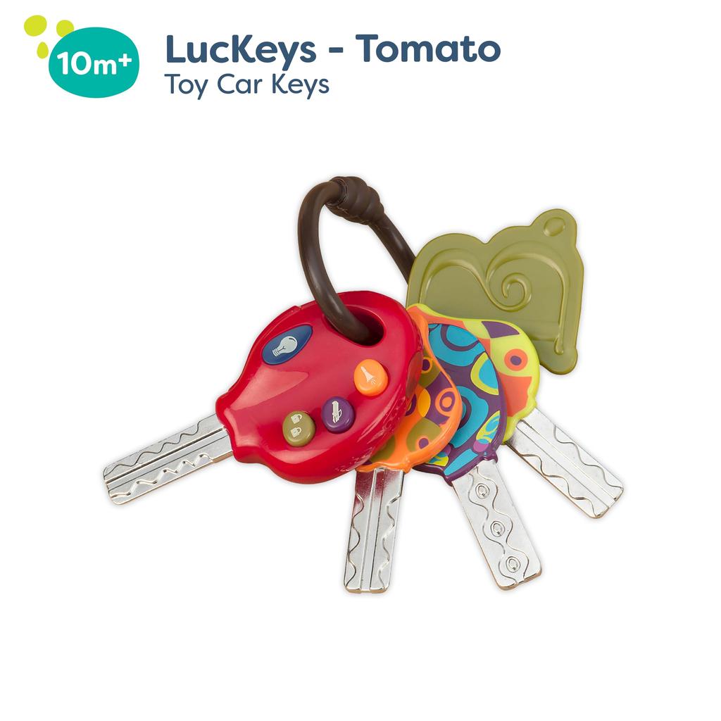 Toys Realistic Drive Key with Light and for Ages 18 Months and Authentic BX1941Z B. Lucky! Sound, BPA-Free, Up, Product,