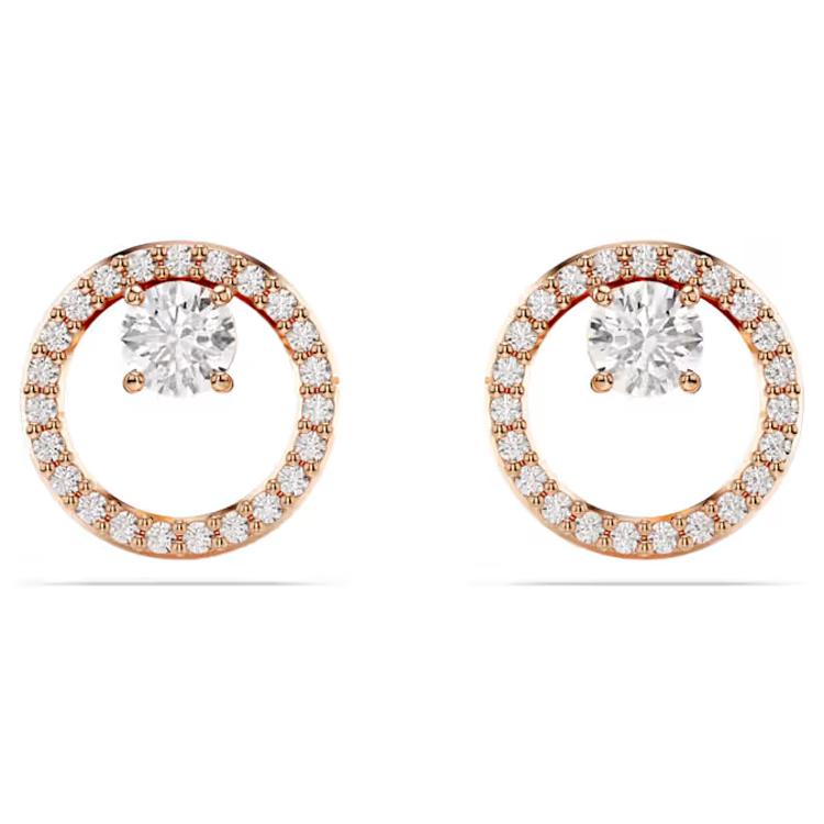Swarovski Constella Circle Cubic Zirconia Earrings Women earrings Rose-Gold 5692263 Box (Random Color)