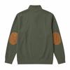 Men's Half-Zip Hooded Long Sleeve Loose Fit Sweatshirt with Paneled Stitching