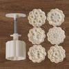 Creative Moon Cake Mold Flower Shaped Cookie Stamp Mold Mid-Autumn Festival Supplise  Dessert