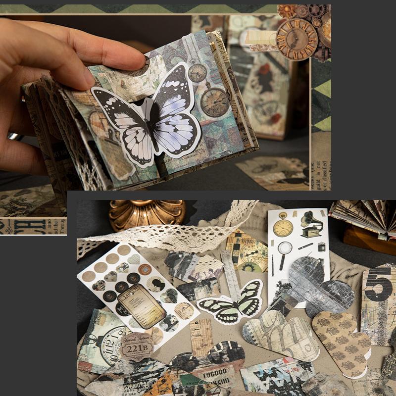 Retro mini příručka Dekorativní materiály Kniha karetní hry Kniha mechanismů staré série Twilight Kniha kreativní dárková krabička