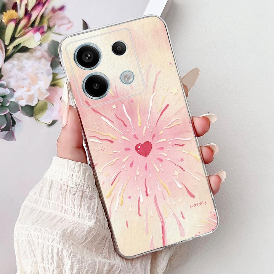 For Xiaomi Redmi Note 13 4G Case Note13 Pro New Fashion Painted Cover Soft Silicone Phone Case For Redmi Note 13 Pro Plus Fundas