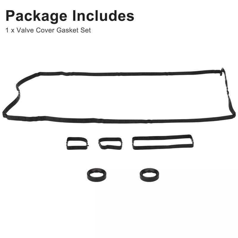 1Set Valve Cover Gasket Set For Ford Ecosport / Focus Vs50877R Vs50729 Vc4236G Black Car Accessories