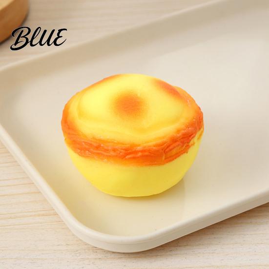 Relaxation Egg Tart Toy Simulation Squeeze Slow Rising Stress Rebound Ball Decompression Realistic Food Fidget Sensory