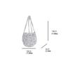 Portable Blingbling Sequin Crossbody Bag Cute Heart Canvas Shoulder Bag Handbag Large Capacity Cloth Messenger Bag Travel