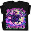 Brooms Are For Amateurs Spooky Witch Horseback Riding Magic Moon Night T-Shirt