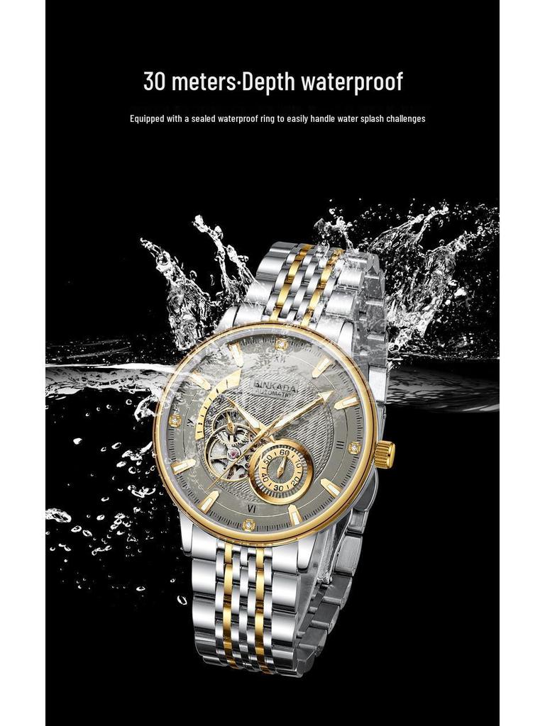 Super Men's Waterproof Automatic Mechanical Multifunctional Watch - Hot Seller