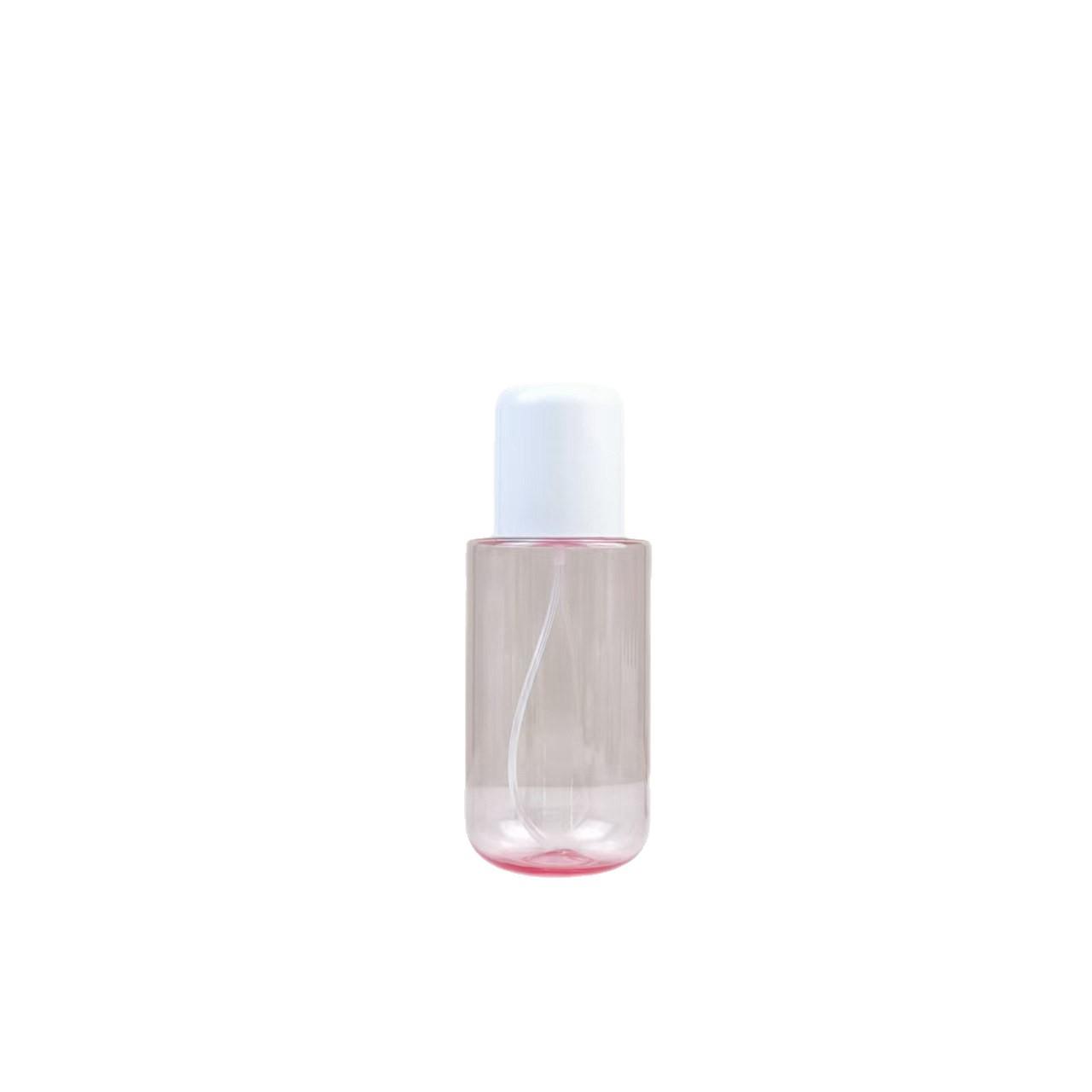 

250ml Transparent Press-Top PET Bottle for Lotion, Toner, Setting Mist - Refillable Flat Shoulder Design