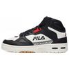 FILA Teratach Textile, Synthetic Leather Comfortable And Trendy Mid top Vintage Basketball Shoes Men's Black White F12M111211FBW