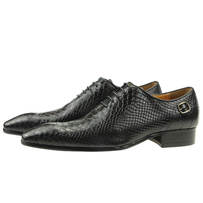 

Мода Роскошь Свадебная Вечеринка Мужская Обувь Классический Оксфорд Змеиный Принт Натуральная Кожа Ручная Работа Деловая Офисная Высокое Качество Мужская Обувь 50 чёрный