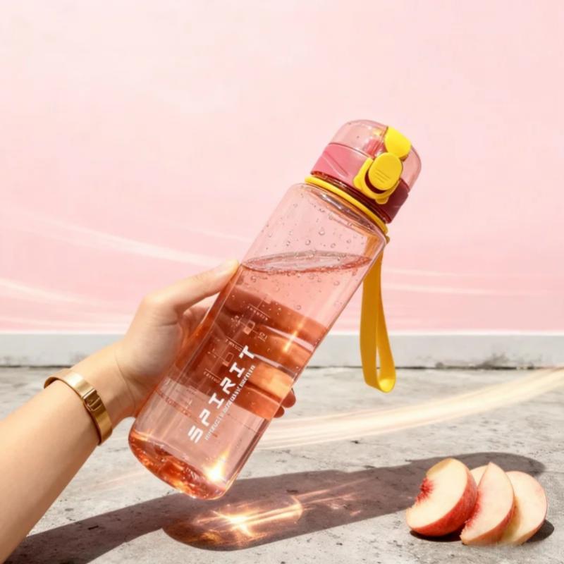700ML Sports Water Bottle Scale Marked Drop Resistant Drink Cup For Sport Outdoor Plastic Drink Bottle Large Capacity Leakproof