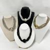 Elegant Layer Imitation Pearls Statement Necklace Large Bead Detailing For Neck Outfits