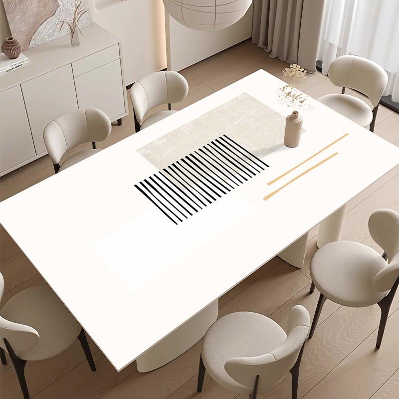 Luxury Waterproof & Oil-proof Leather Tablecloth - High-End Table Mat for Dining & Coffee Tables