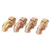4Pcs L Track Double Stud Tie Down Fitting Carbon Steel L Track Rail Double Stud Fitting for Truck Bed Trailer   Control Pickup RV ATV