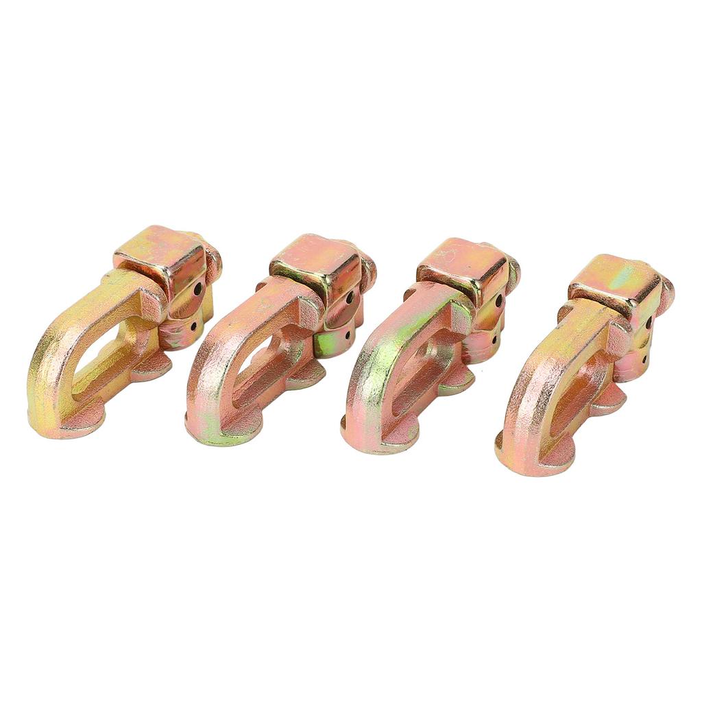 4Pcs L Track Double Stud Tie Down Fitting Carbon Steel L Track Rail Double Stud Fitting for Truck Bed Trailer   Control Pickup RV ATV